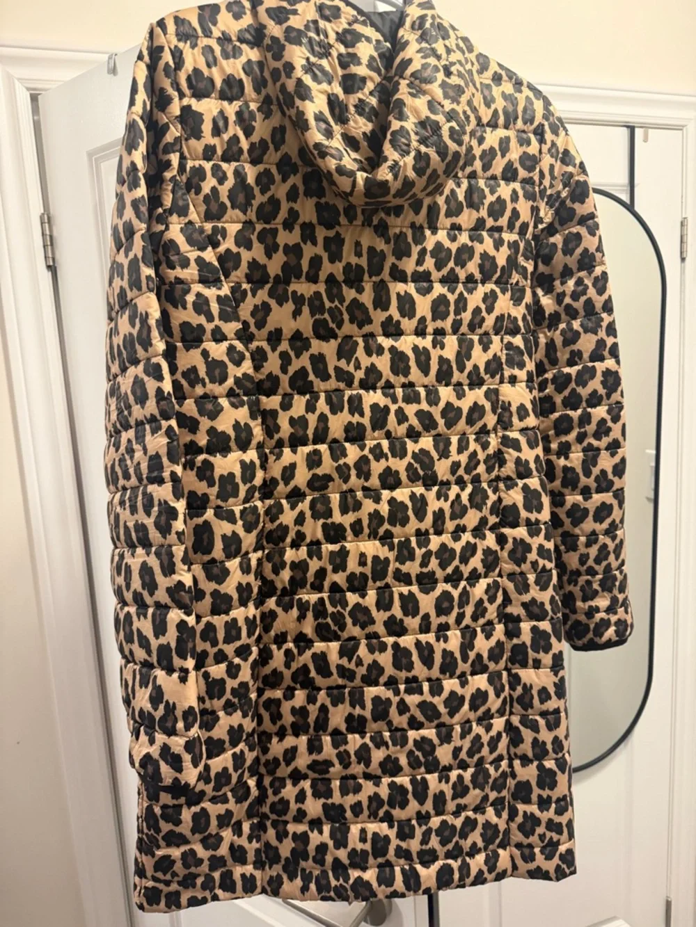Joe Fresh x Jillian Harris Leopard Print Hooded Coat - Picture 4 of 4